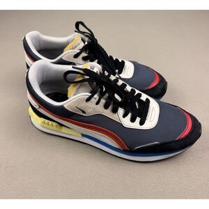 Puma City Rider Black Ebony Sneakers Retro Runner Multi Color Men's Size 9